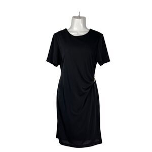 Dani Max 12M Black Dress Short Sleeve Knee Length Formal Cocktail